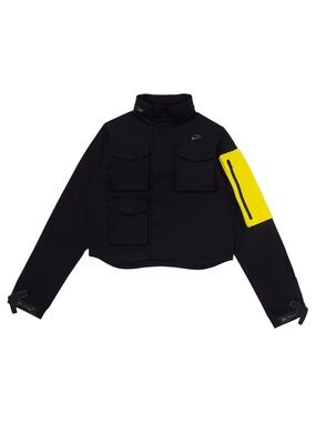 OFF-WHITE X NIKE WOMEN'S RUNNING JACKET BLACK/YELLOW IN SZ XS - PLS READ!